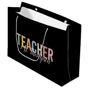 Sacola Para Presentes Grande Agradecimento Personalizado ao Professor Volta às 