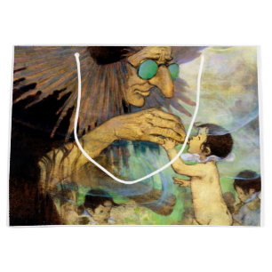 Sacola Para Presentes Grande Água Bebê e Fada, Jessie Willcox Smith