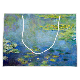 Sacola Para Presentes Grande Água Lily Pond, Monet