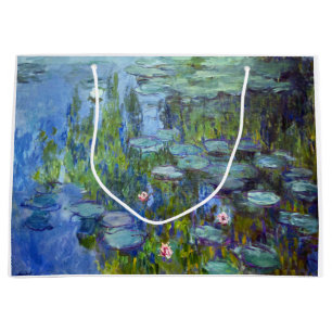 Sacola Para Presentes Grande Água Lily Pond, Monet