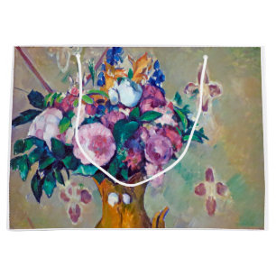 Sacola Para Presentes Grande Ainda com Flores, Paul Cezanne