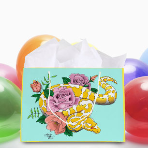 Sacola Para Presentes Grande Albino Ball Python Amarelo