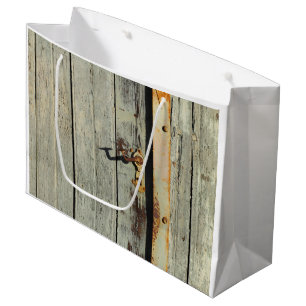 Sacola Para Presentes Grande Alça de porta enferrujada com tempo