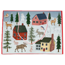 ALDEIA DO SACO DE PRESENTE NA NEVE