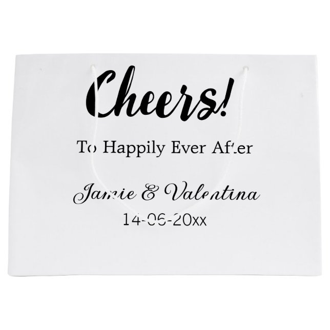 Sacola Para Presentes Grande Alegra-se a ser feliz para sempre depois de adicio (Frente)