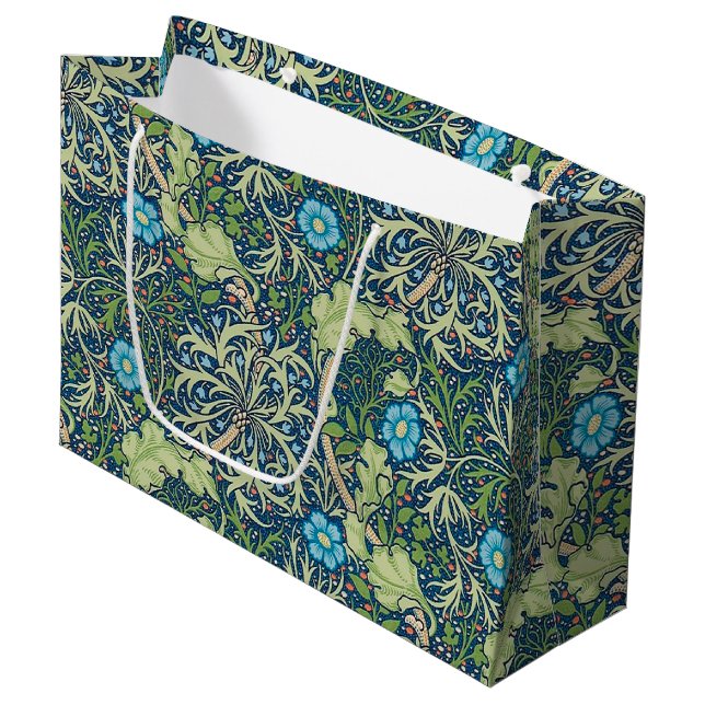 Sacola Para Presentes Grande Algas, William Morris Large Gift Bag (Frente inclinada)