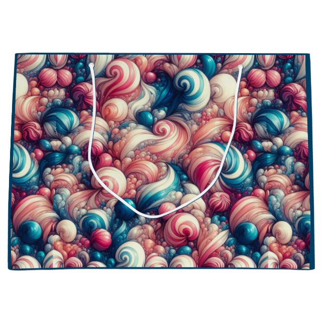 Sacola Para Presentes Grande Algodão torcido (Frente)