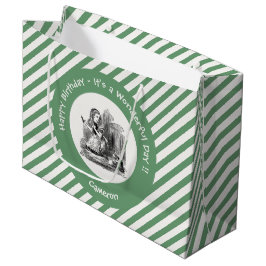 Sacola Para Presentes Grande Alice no Partido das Maravilhas - Alice e o Kitten