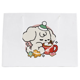 Sacola Para Presentes Grande Alimentado por Sonhos de Cacau e Cãozinho - Cachor