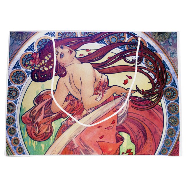 Sacola Para Presentes Grande Alphonse Mucha (Frente)