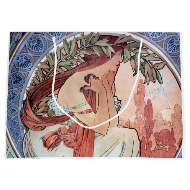 Sacola Para Presentes Grande Alphonse Mucha (Frente)