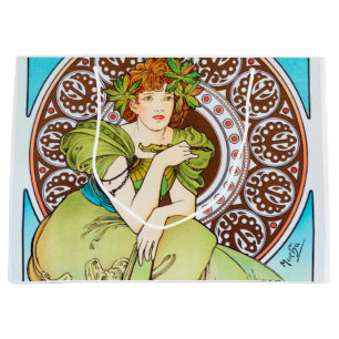Sacola Para Presentes Grande Alphonse Mucha