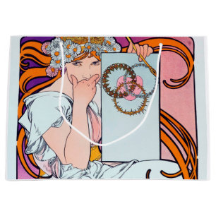 Sacola Para Presentes Grande Alphonse Mucha