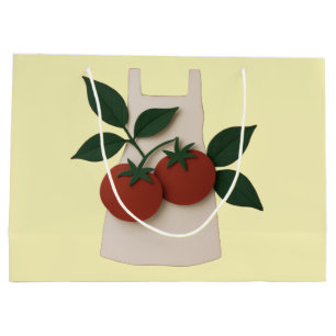 Sacola Para Presentes Grande Amantes da Culinária — Avental e Tomates
