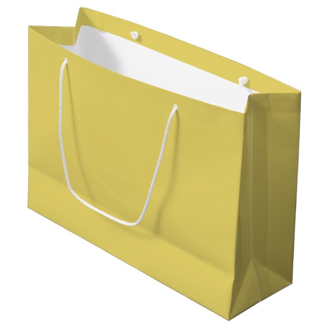 Sacola Para Presentes Grande Amarelo Arylide (cor sólida) (Frente inclinada)