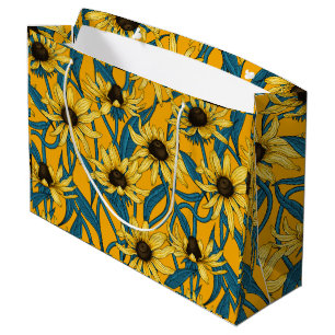 Sacola Para Presentes Grande Amarelo Rudbekia em amarelo