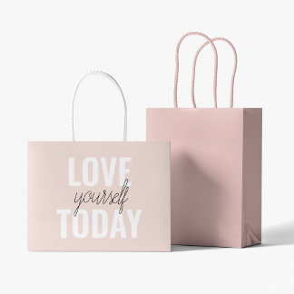 Sacola Para Presentes Grande Ame-Se Positivamente Hoje, Passo A Par