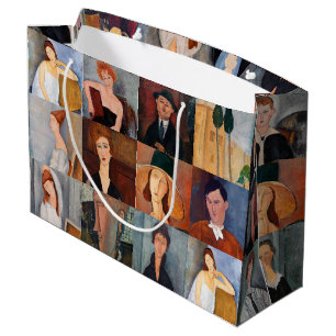 Sacola Para Presentes Grande Amedeo Modigliani - Colagem de Obras-Domésticas