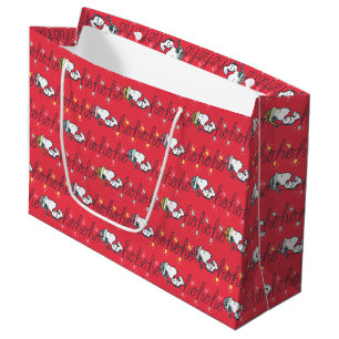 Sacola Para Presentes Grande Amendoins Padrão de Férias Ho Ho Ho Ho Ho Holida