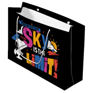 Sacola Para Presentes Grande Amendoins Snoopy O Céu É o Limite Graduação