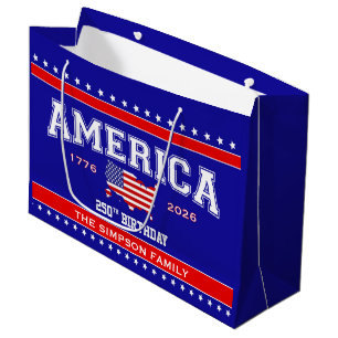 Sacola Para Presentes Grande América 250 Aniversário 1776-2026