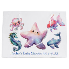 Sacola Para Presentes Grande Amigos Aquáticos