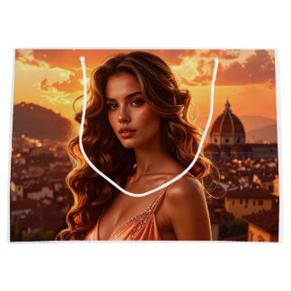 SACOLA PARA PRESENTES GRANDE AMO FIRENZE - EU AMO FLORENCE - ITÁLIA