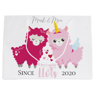 Sacola Para Presentes Grande Amo-Te Lotes Llama Personalizado Dando-Lhe O Prese