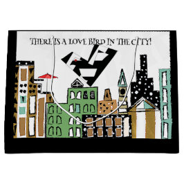 SACOLA PARA PRESENTES GRANDE AMOR AVE NA CIDADE