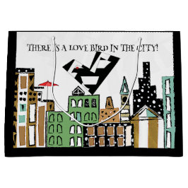 SACOLA PARA PRESENTES GRANDE AMOR PÁSSARO NA GRANDE SACA DE PRESENTES DA CIDADE