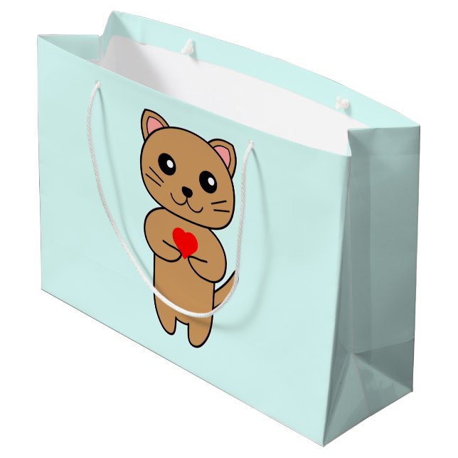 Sacola Para Presentes Grande Amor Perfeito Azul (Verso inclinado)