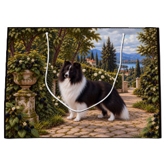 Sacola Para Presentes Grande Amoras, Cão de Pastoreio de Shetland