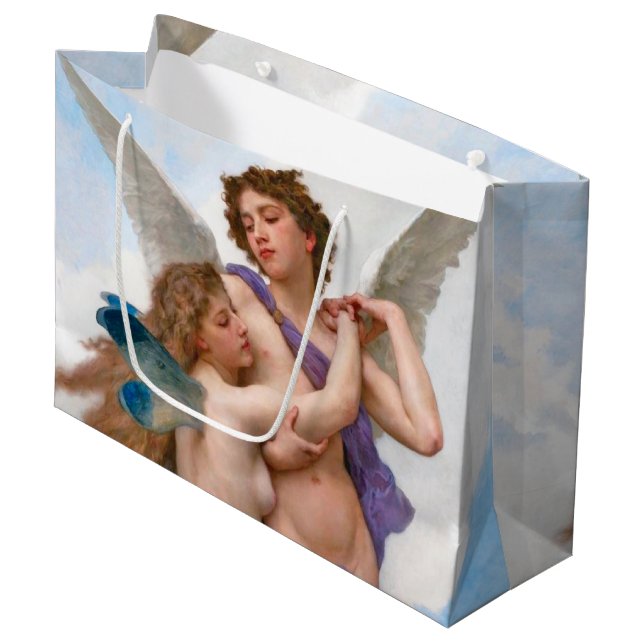 Sacola Para Presentes Grande Amour e Psyche, Bouguereau Large Gift Bag (Frente inclinada)