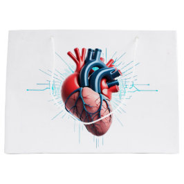 Sacola Para Presentes Grande Anatomical Heart – Artistic Medical Illustration 