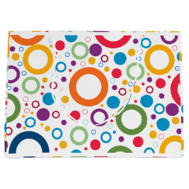 Sacola Para Presentes Grande Anéis de cores vibrantes