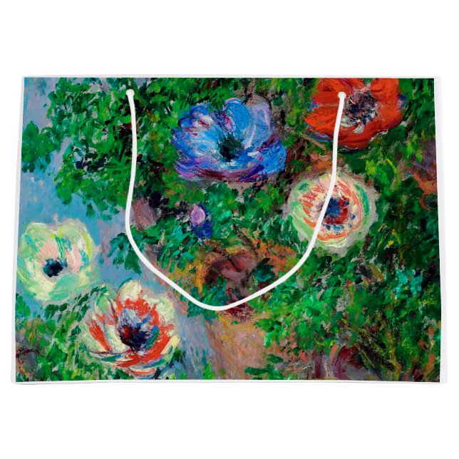 Sacola Para Presentes Grande Anemone, Monet (Frente)