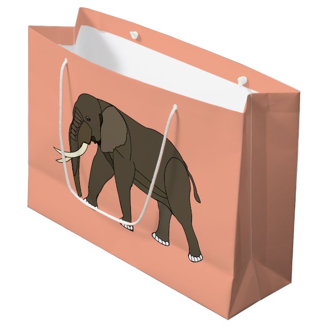Sacola Para Presentes Grande Animal Elefante (Frente inclinada)