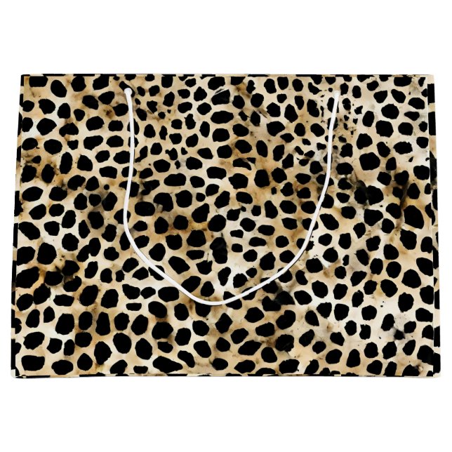 Sacola Para Presentes Grande Animal Print - Gift Bag (Frente)