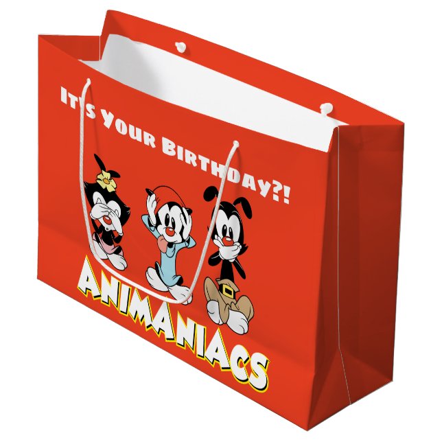 Sacola Para Presentes Grande Animaniacs | Warner Siblings "No Evil" Graphic (Frente inclinada)