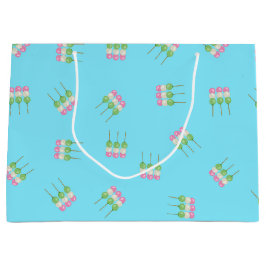 Sacola Para Presentes Grande Anime Blue Pastel Dango Gift Bag