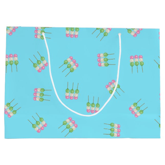 Sacola Para Presentes Grande Anime Blue Pastel Dango Gift Bag (Verso)