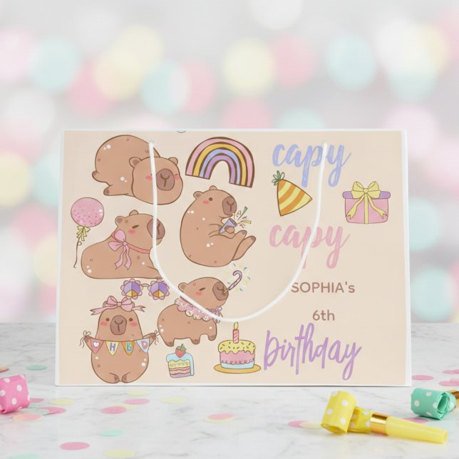 Sacola Para Presentes Grande Aniversário capy capy (Criador carregado)