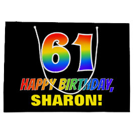 Sacola Para Presentes Grande Aniversário da 61ruas: Negrito, Divertido, Simples