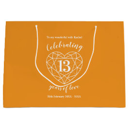 Sacola Para Presentes Grande Aniversário da Citrina 13 anos personalizado