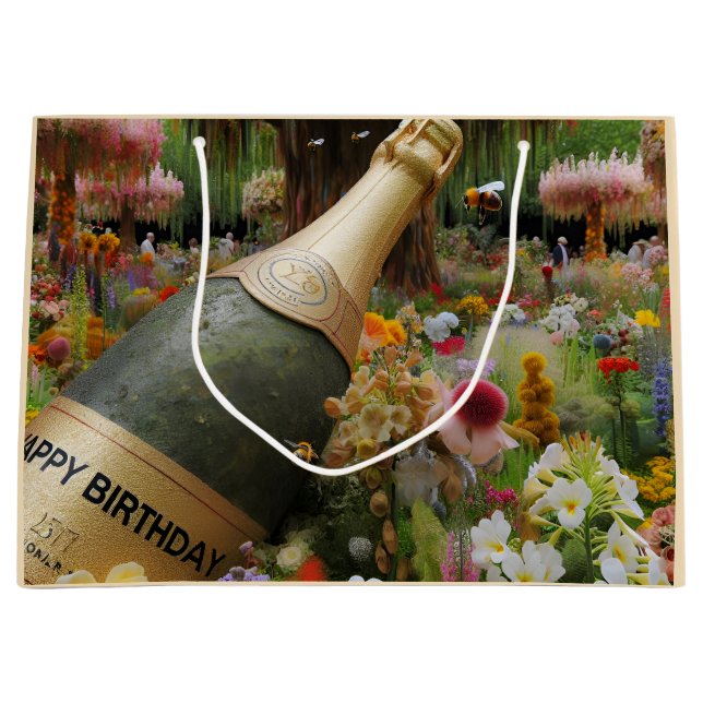 Sacola Para Presentes Grande Aniversário da Natasha Us (Frente)