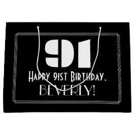 Sacola Para Presentes Grande Aniversário de 191ruas ~ Arte Deco Inspirou "91" +