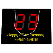 Aniversário de 23 anos: Relógio Digital Vermelho E