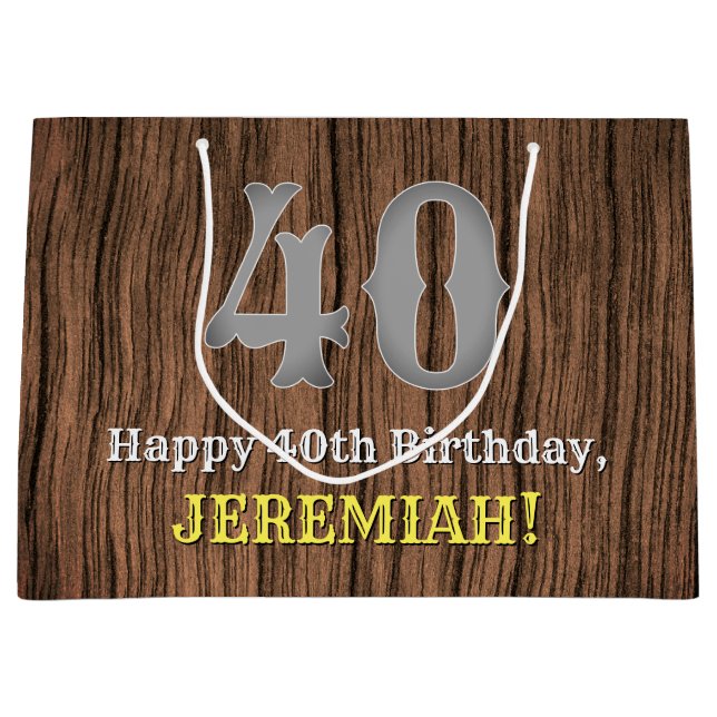 Sacola Para Presentes Grande aniversário de 40 anos: Country Western Inspirou O