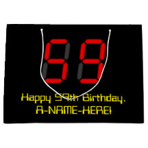 Aniversário de 59 anos: Estilo Relógio Digital Ver