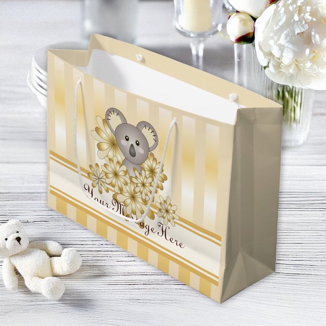 Sacola Para Presentes Grande Aniversário de criança/Chá de fraldas de Koala Dou (Criador carregado)